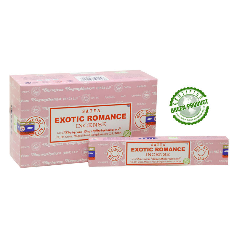 Satya Exotic Romance Incense Sticks (12 pack)