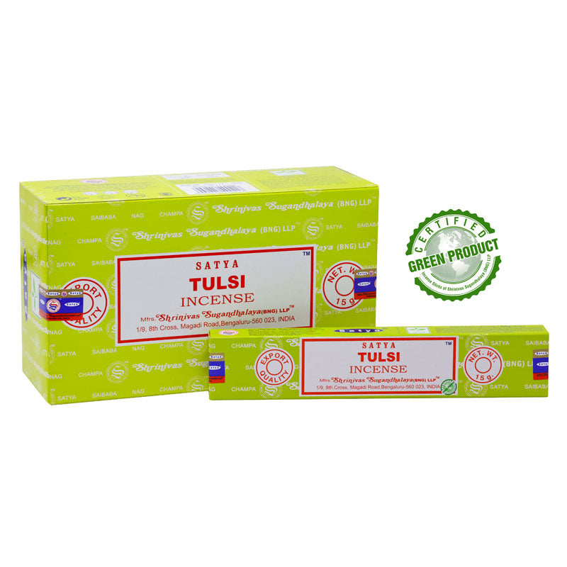 Satya Tulsi Incense Sticks (12 pack)