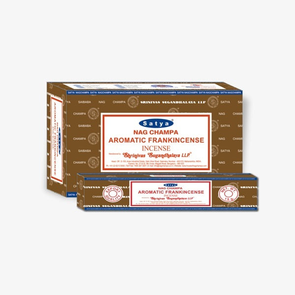 Satya Aromatic Frankincense Incense Sticks (12 pack)