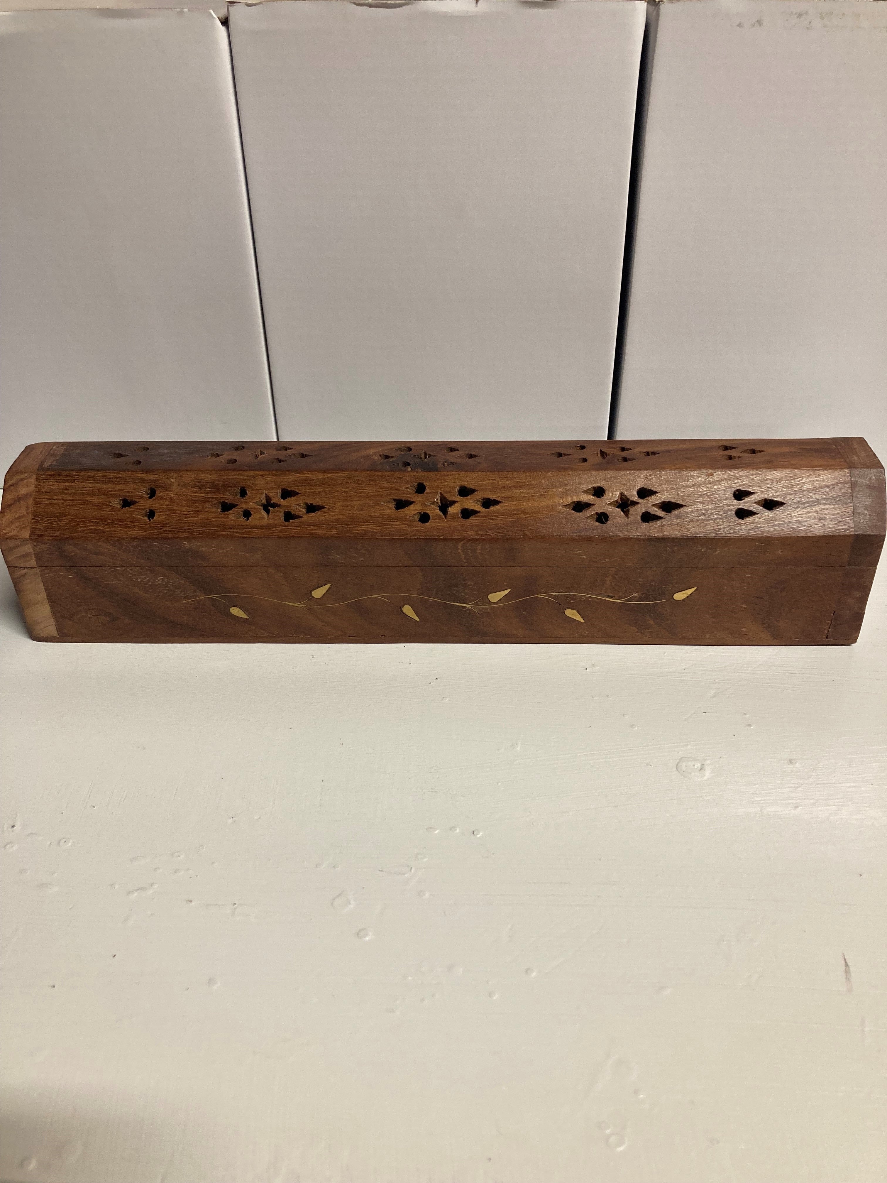 Carved Wooden Incense Ashbox