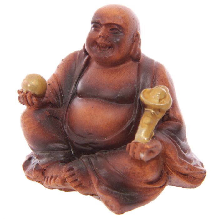 Mini Wood Effect Buddha Collectable