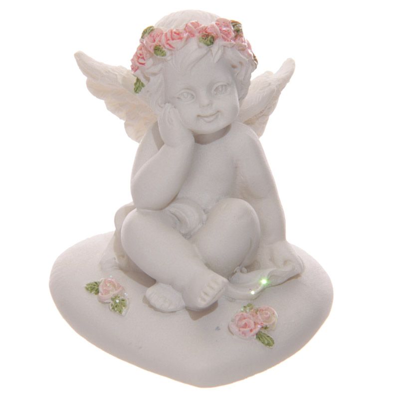 Angel with Pink Roses