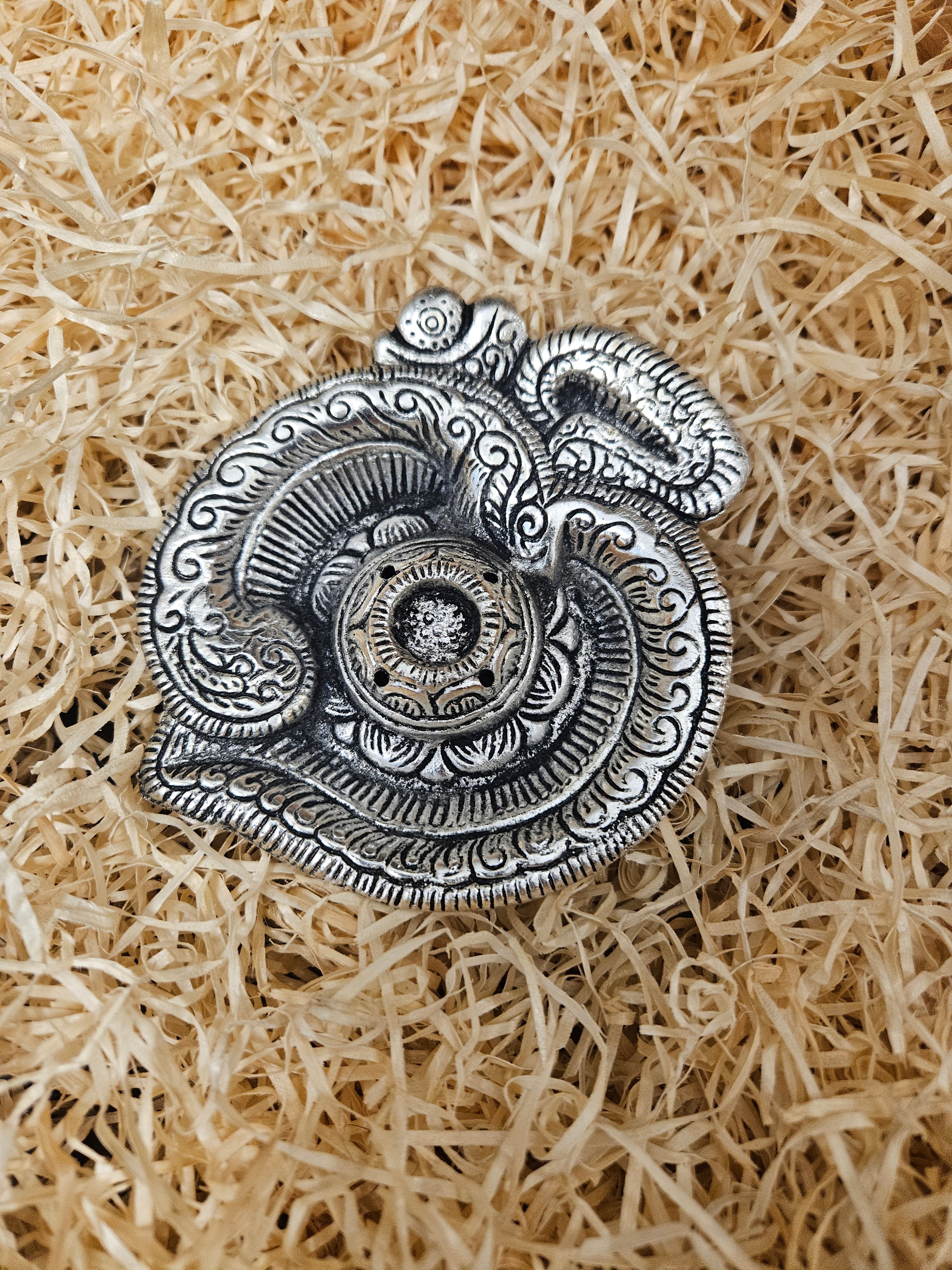 OM Incense Cone Stand - Silver