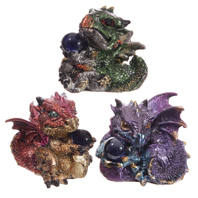 Baby Dragon with Crystal Ball