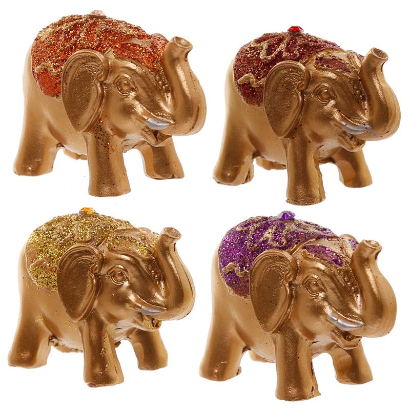 Mini Metallic Glitter Lucky Elephant
