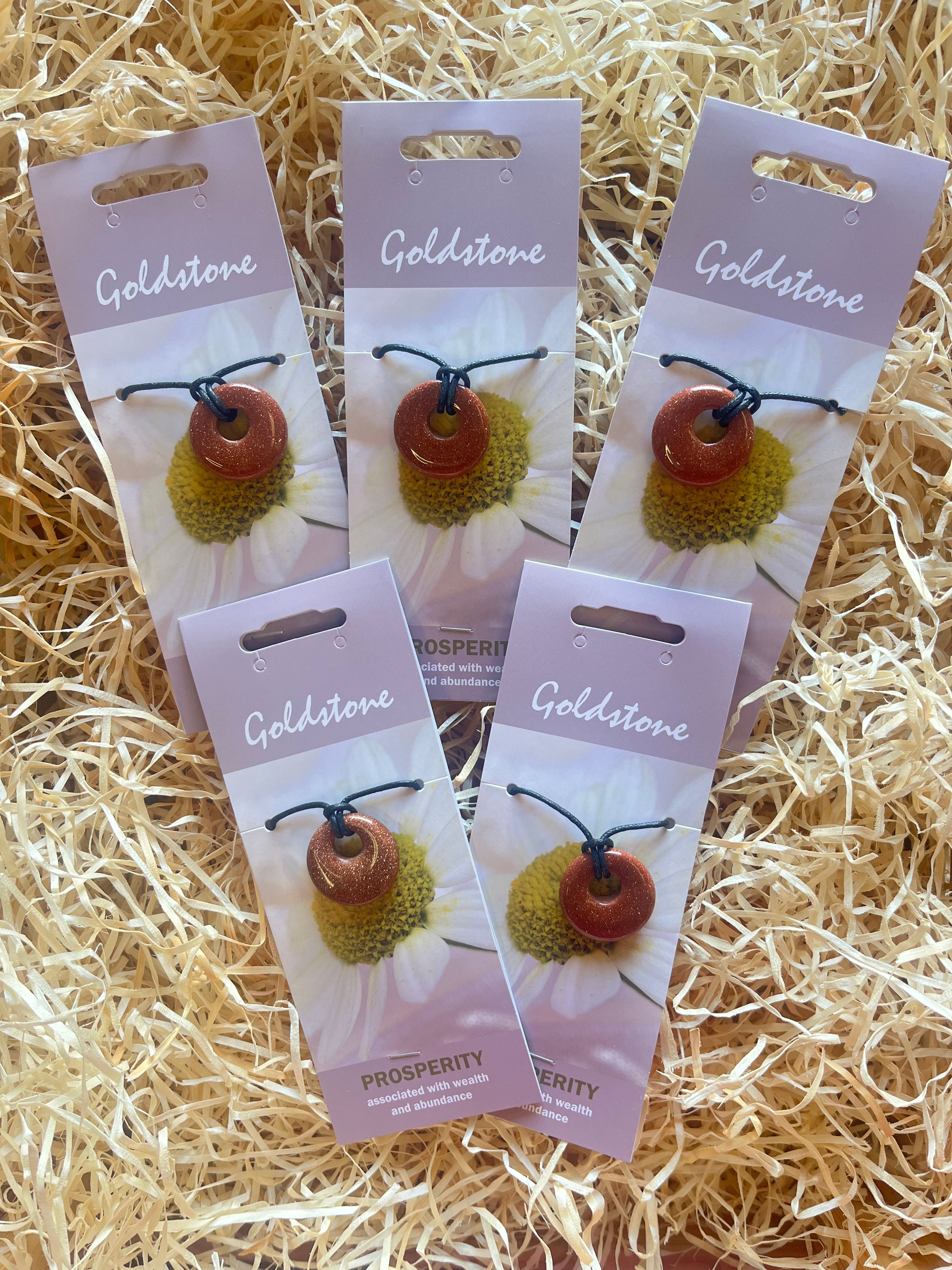 Goldstone Donut Necklace (Prosperity)