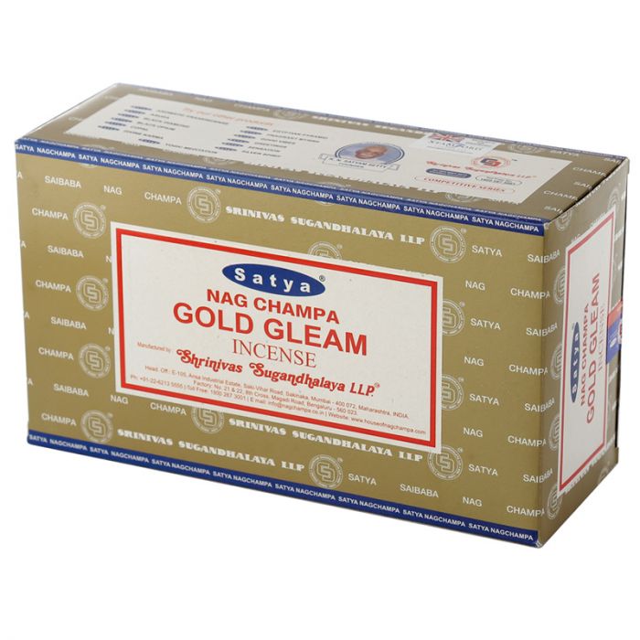 Satya Gold Gleam Incense Sticks (12 pack)