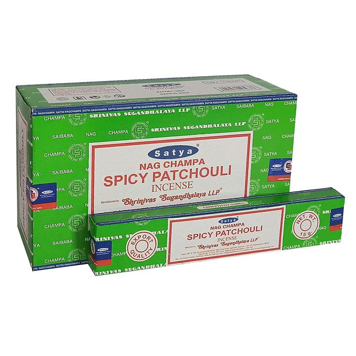 Satya Spicy Patchouli Incense Sticks (12 pack)