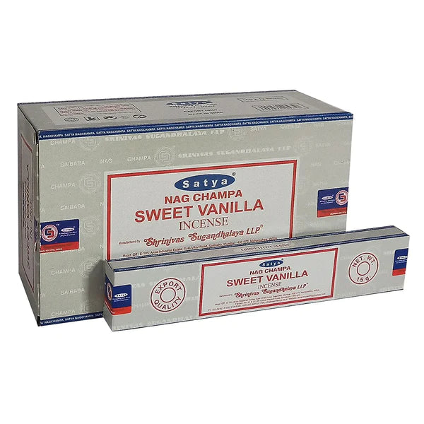 Satya Sweet Vanilla Incense Sticks (12 pack)