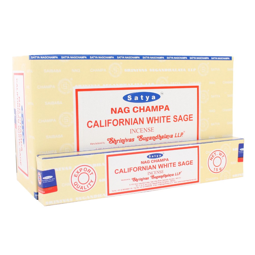 Satya Californian White Sage Incense Sticks (12 pack)