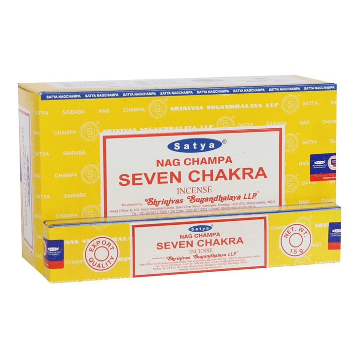 Satya Seven Chakra Incense Sticks (12 pack)