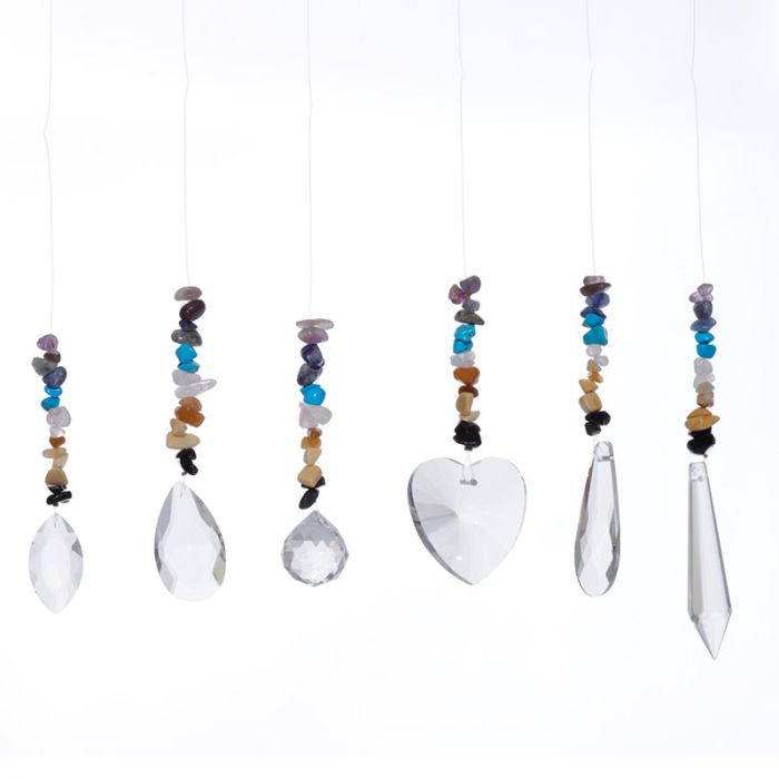 Gemstone Crystal Chakra Suncatcher