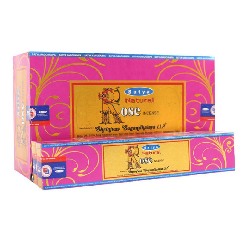 Satya Rose Natural Incense Sticks (12 pack)