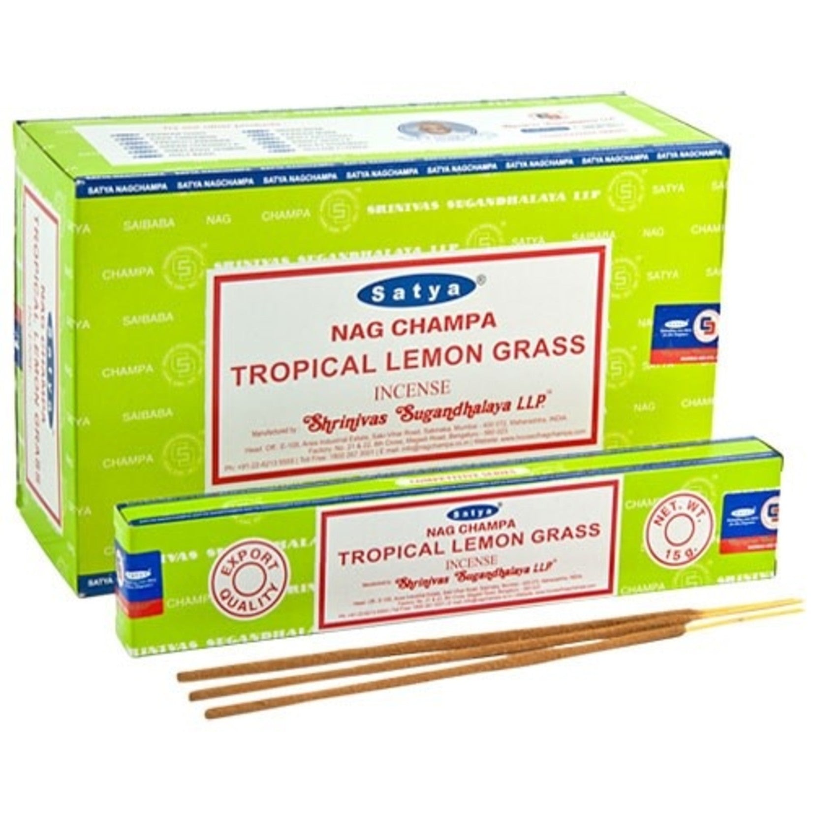 Satya Tropical Lemongrass Incense Sticks (12 pack)