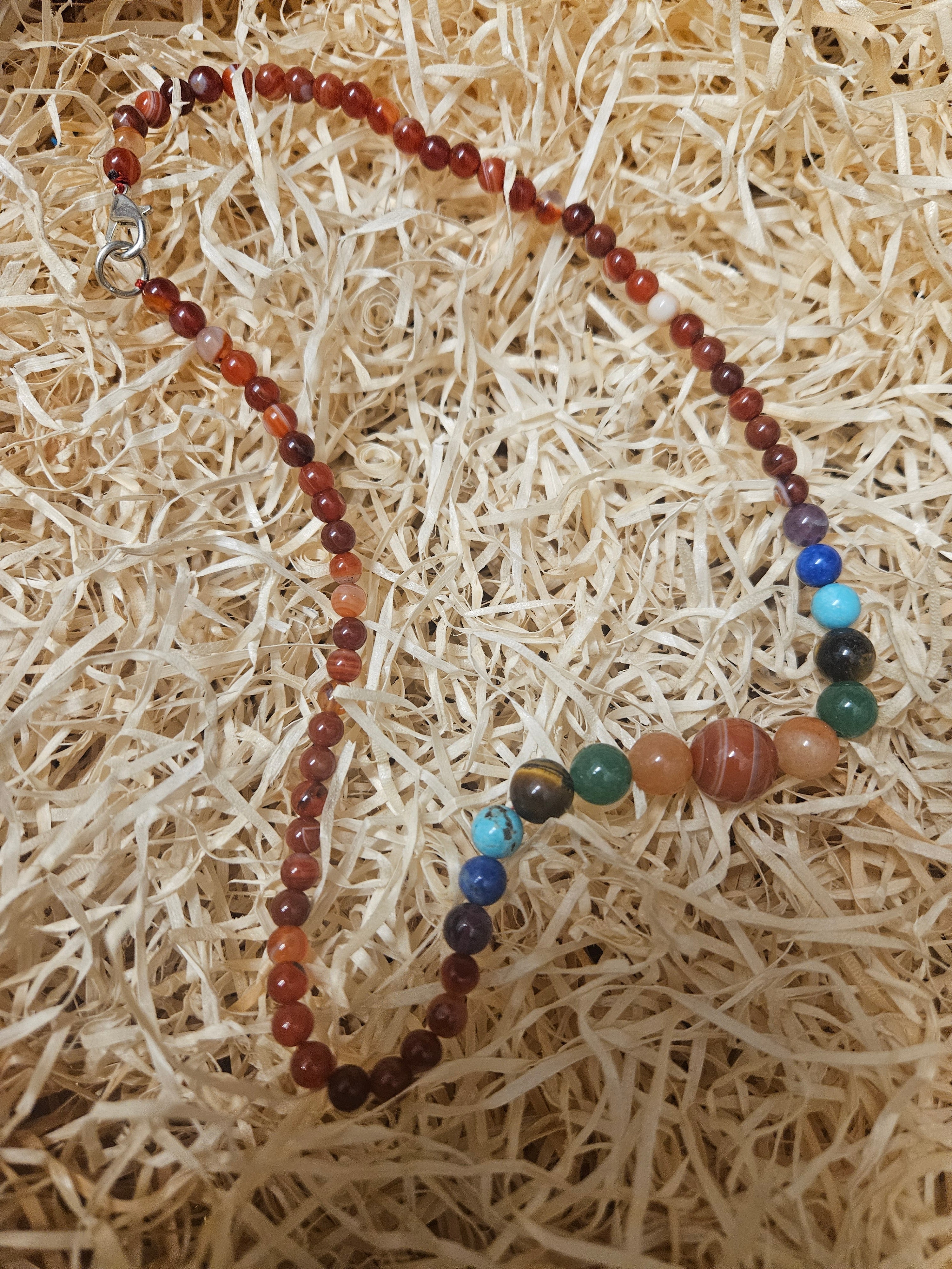 Carnelian and Chakra Stone Necklace