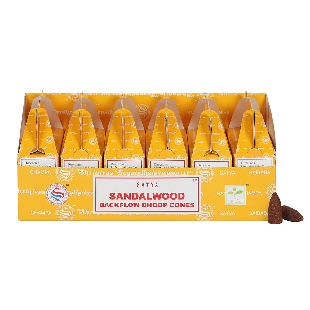 Satya Sandalwood Backflow Dhoop Cones (6 pack)