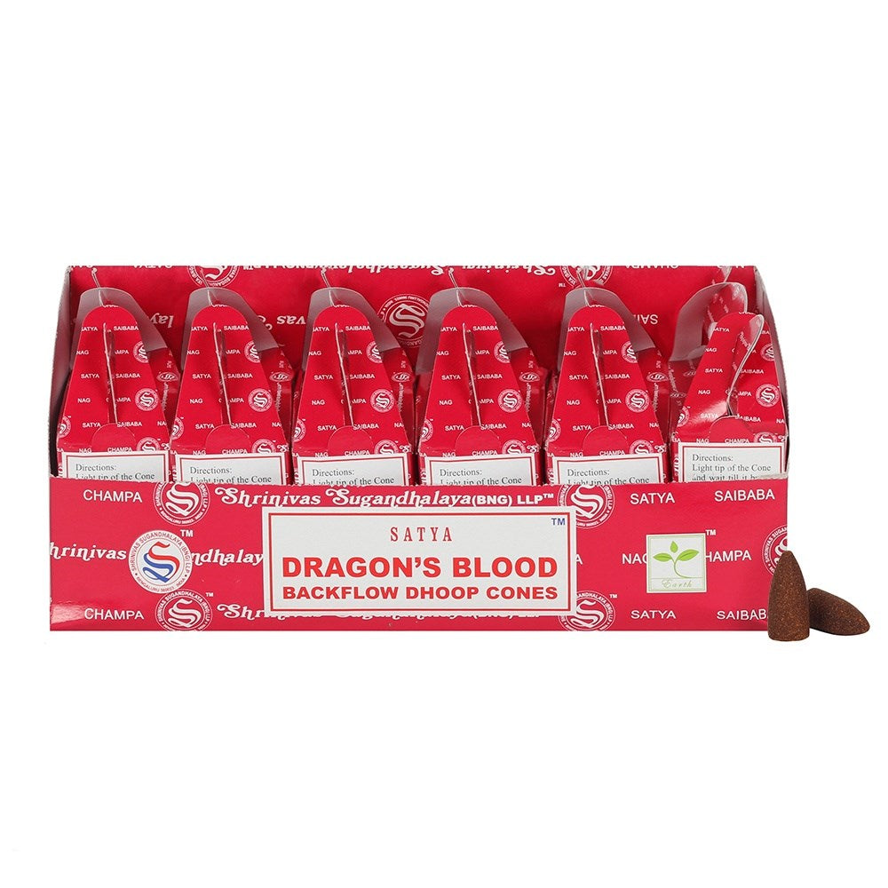 Satya Dragon's Blood Backflow Dhoop Cones (6 pack)