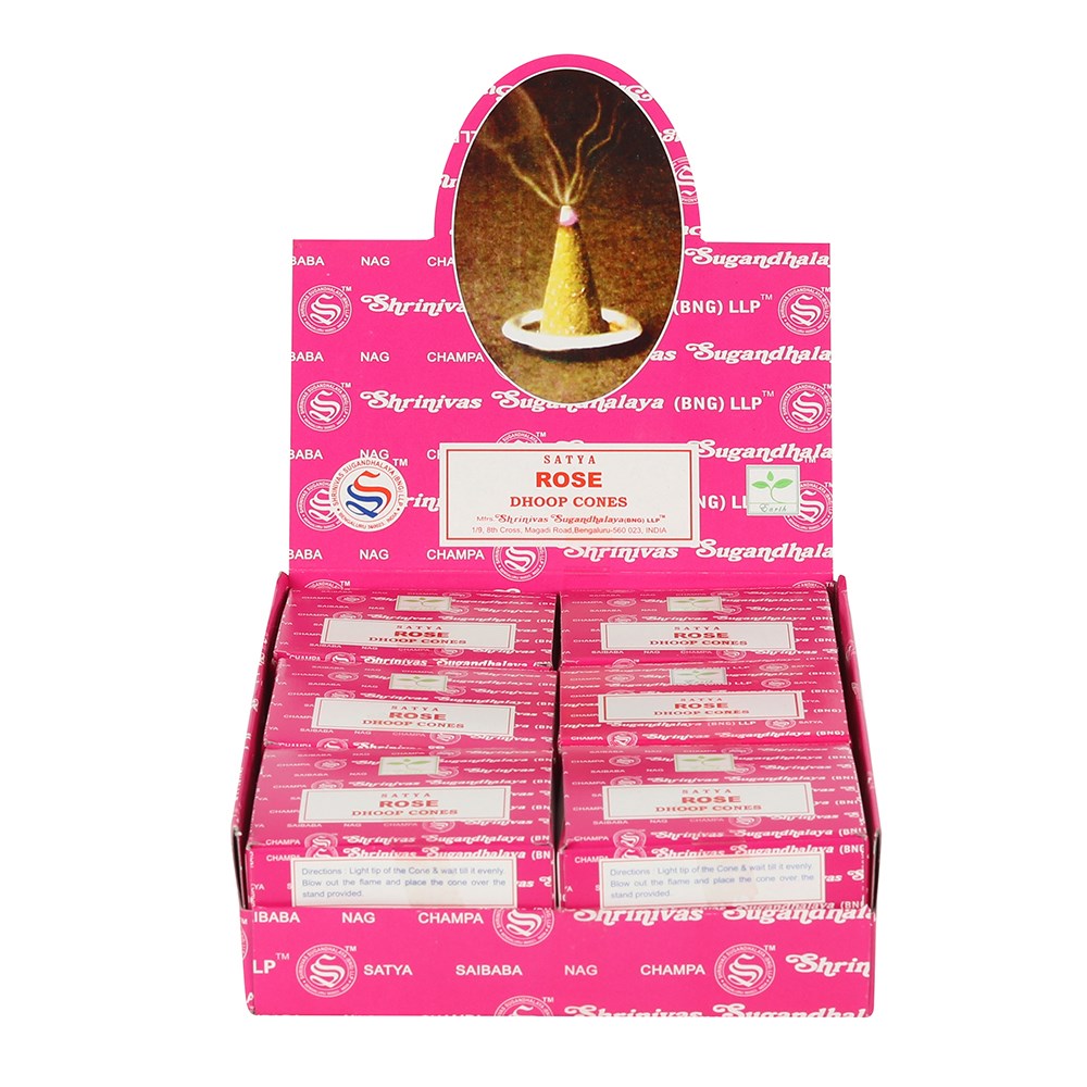 Satya Rose Dhoop Cones (12 pack)