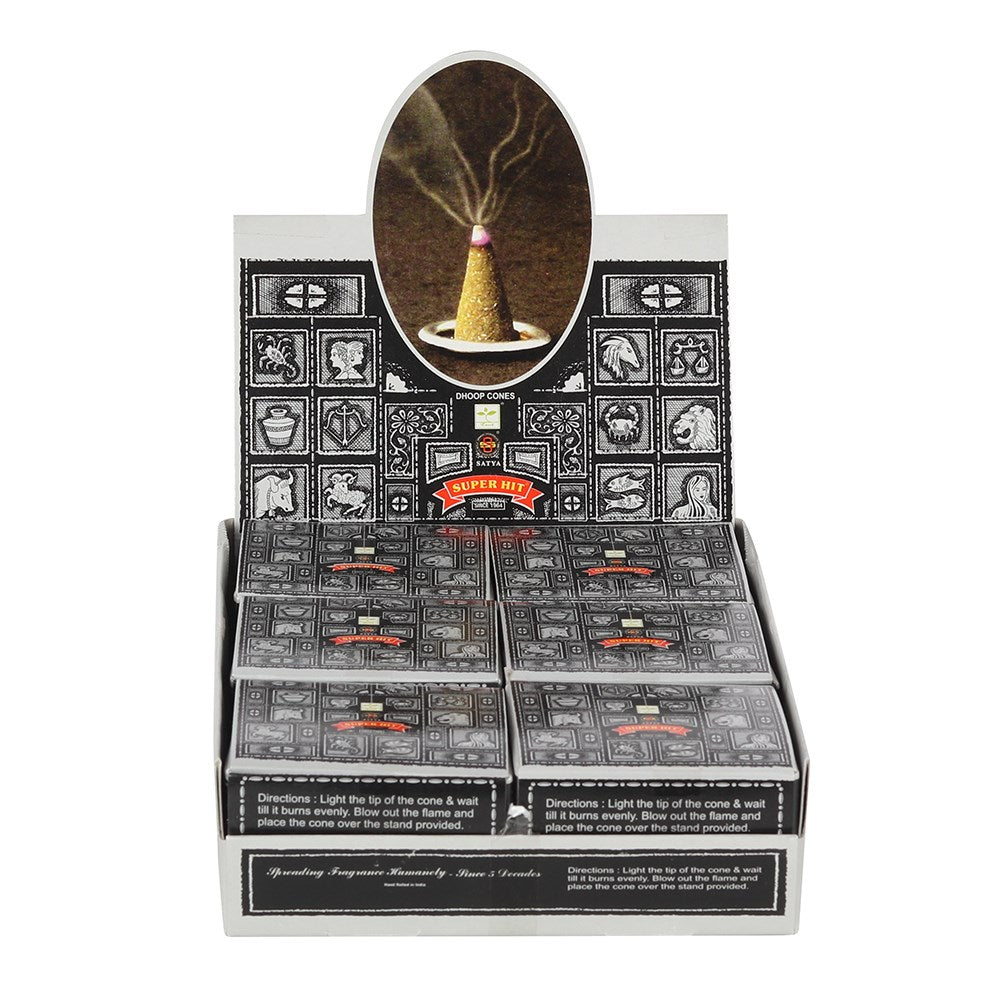 Satya Super Hit Dhoop Cones (12 packs)