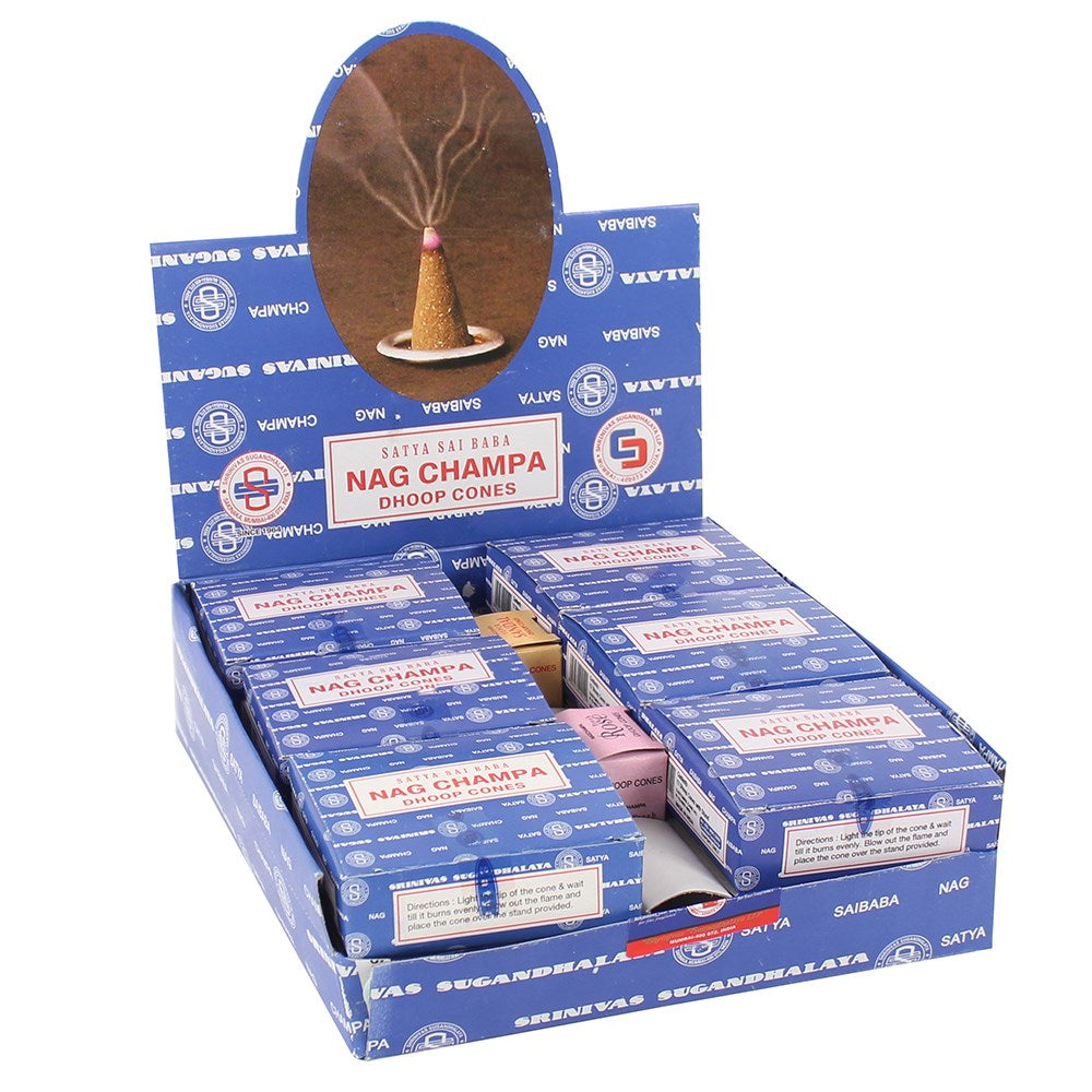 Satya Nagchampa Dhoop Cones (12 pack)