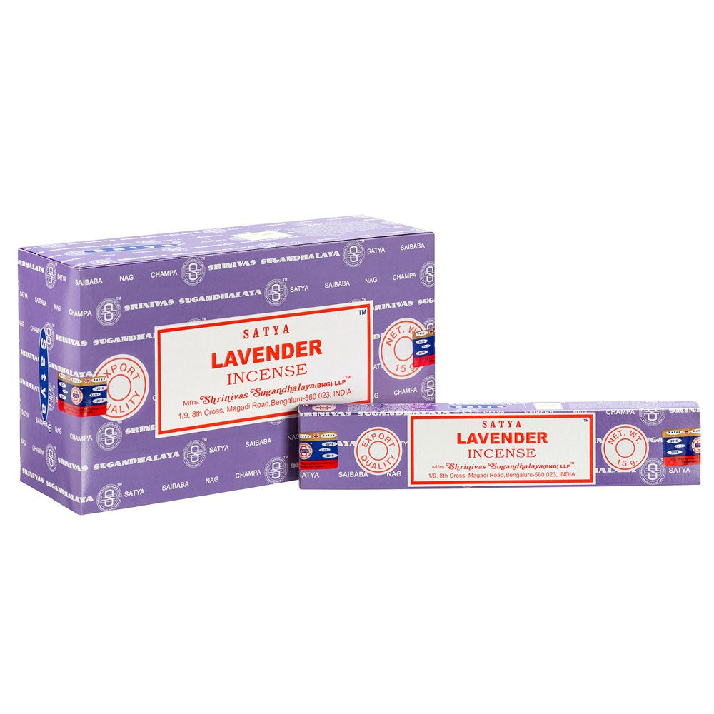 Satya Lavender Incense Sticks (12 pack)