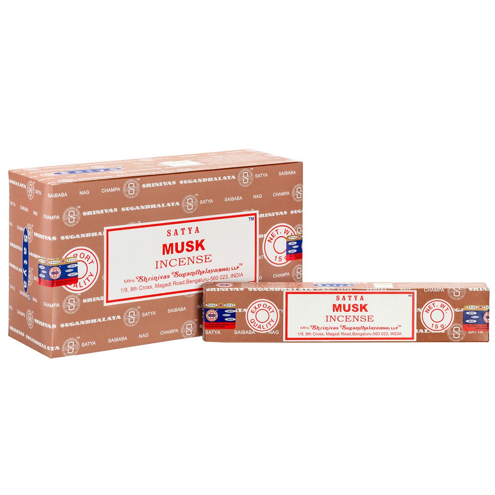 Satya Musk Incense Sticks (12 Pack)