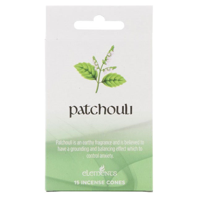 Elements Patchouli incense cones (12 pack)