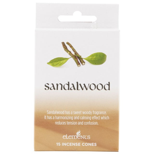Elements Sandalwood incense cones (12 pack)