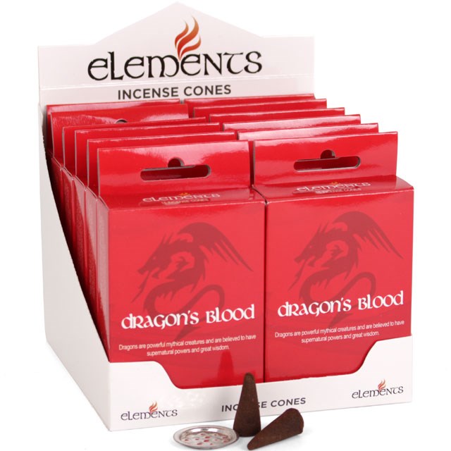 Elements Dragons Blood incense cones (12 pack)