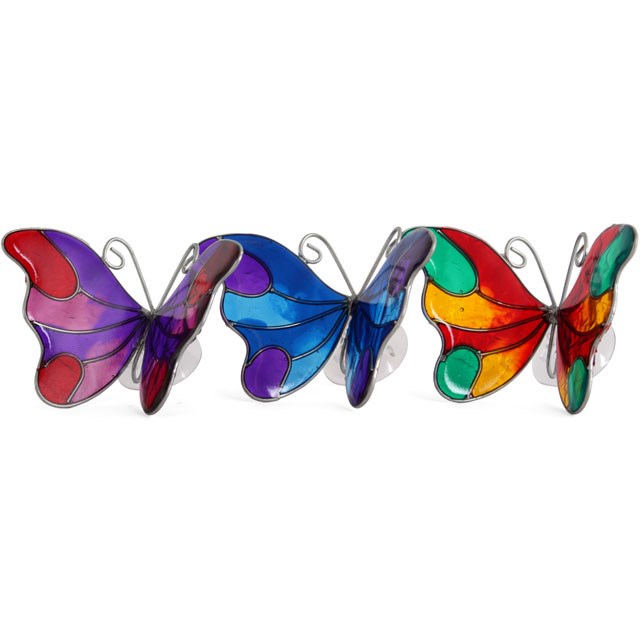 Butterfly suncatchers with suction cups