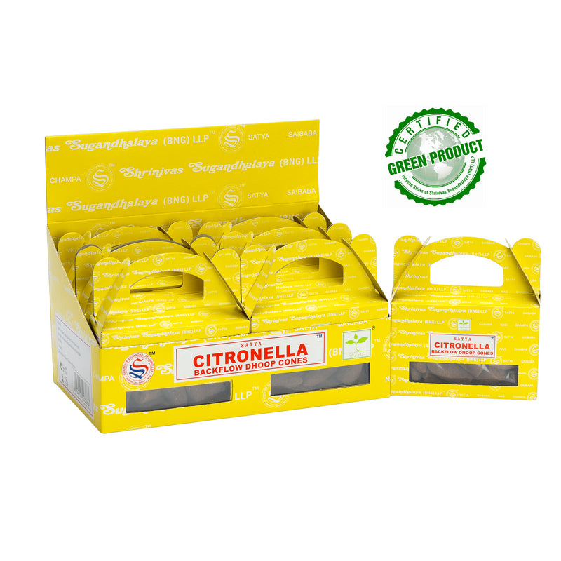 Satya Citronella Backflow Dhoop Cones (6 pack)