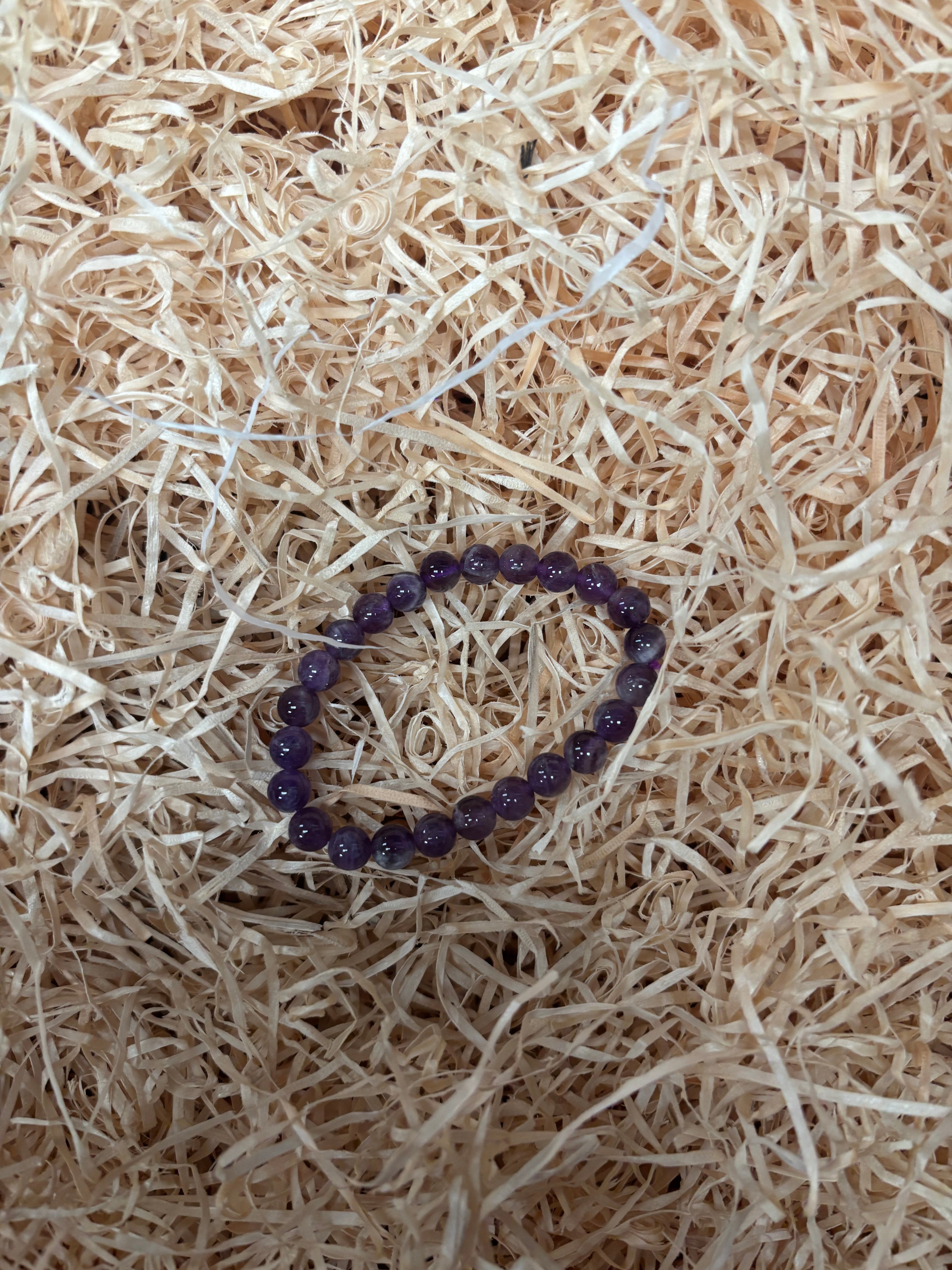 Amethyst Smooth Bead Bracelet