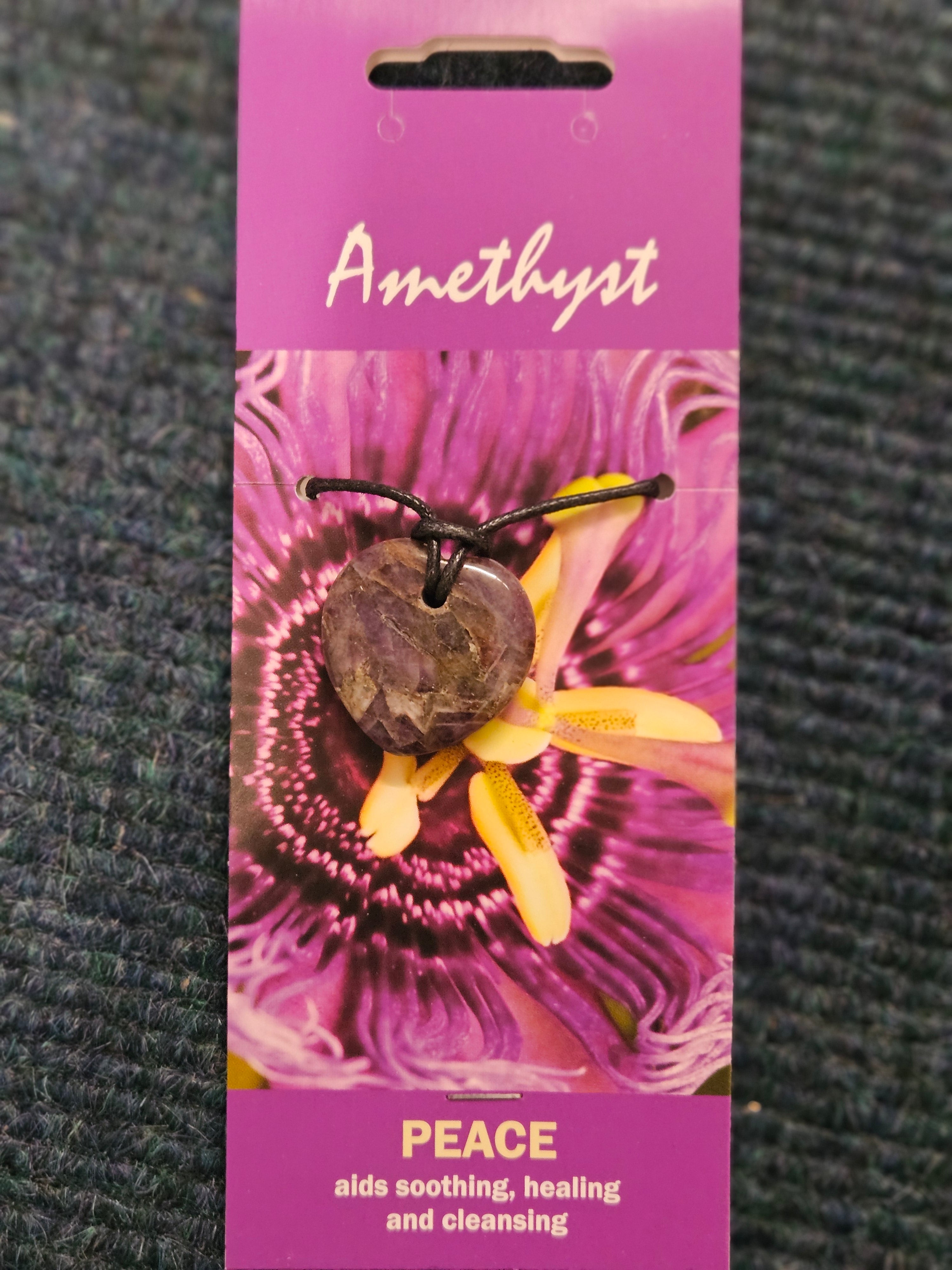 Amethyst Pendant Necklace (Peace)