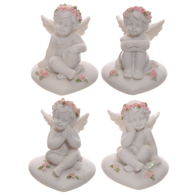 Angel with Pink Roses