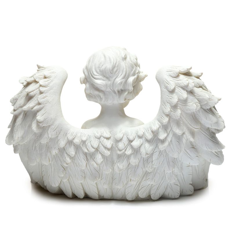 White Cherub 3 Tealight Holder