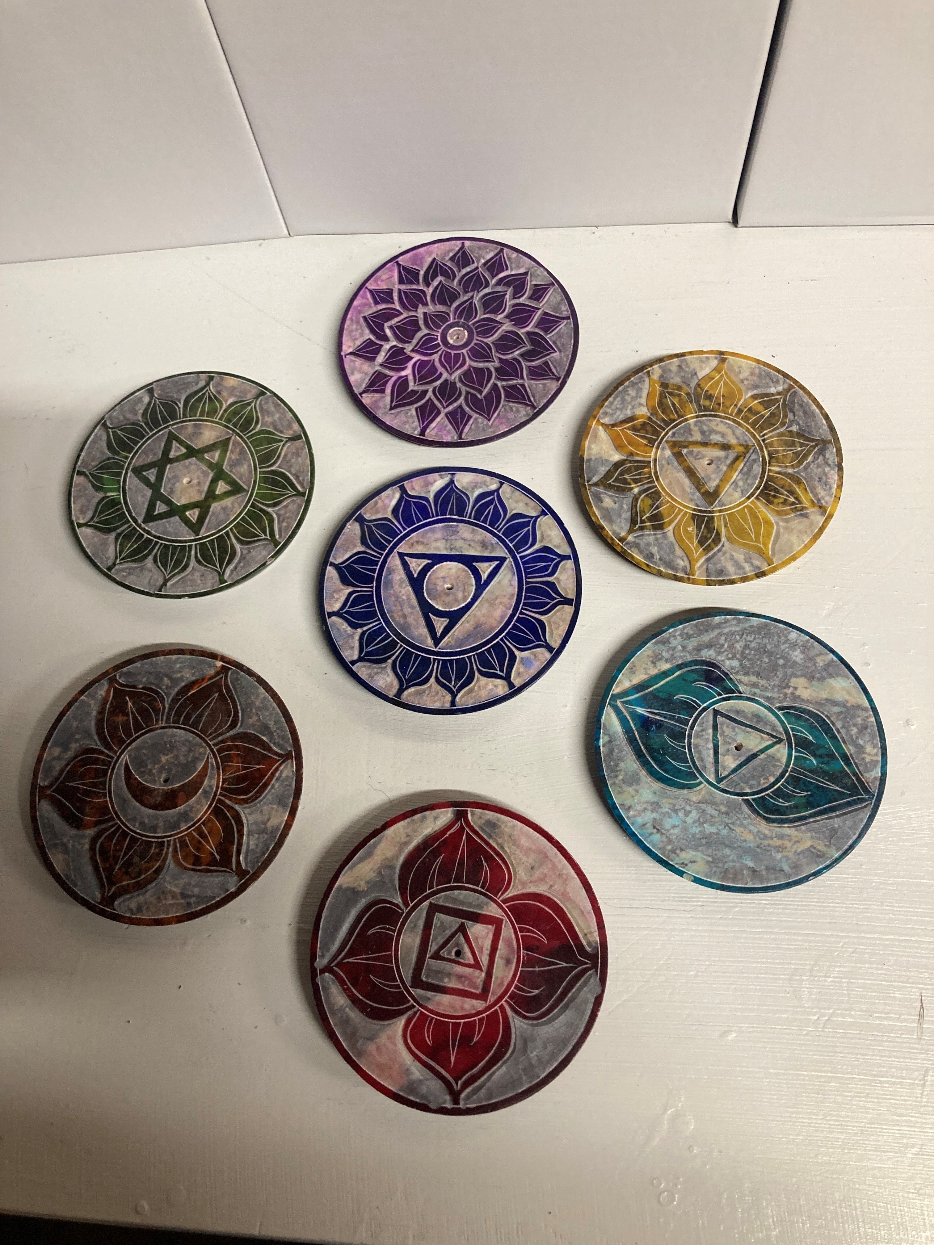 Chakra Soapstone plate