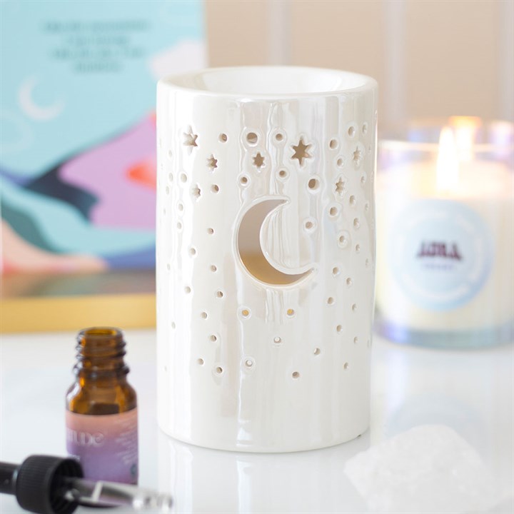 Iridescent Moon Ceramic Aura Oil Burner