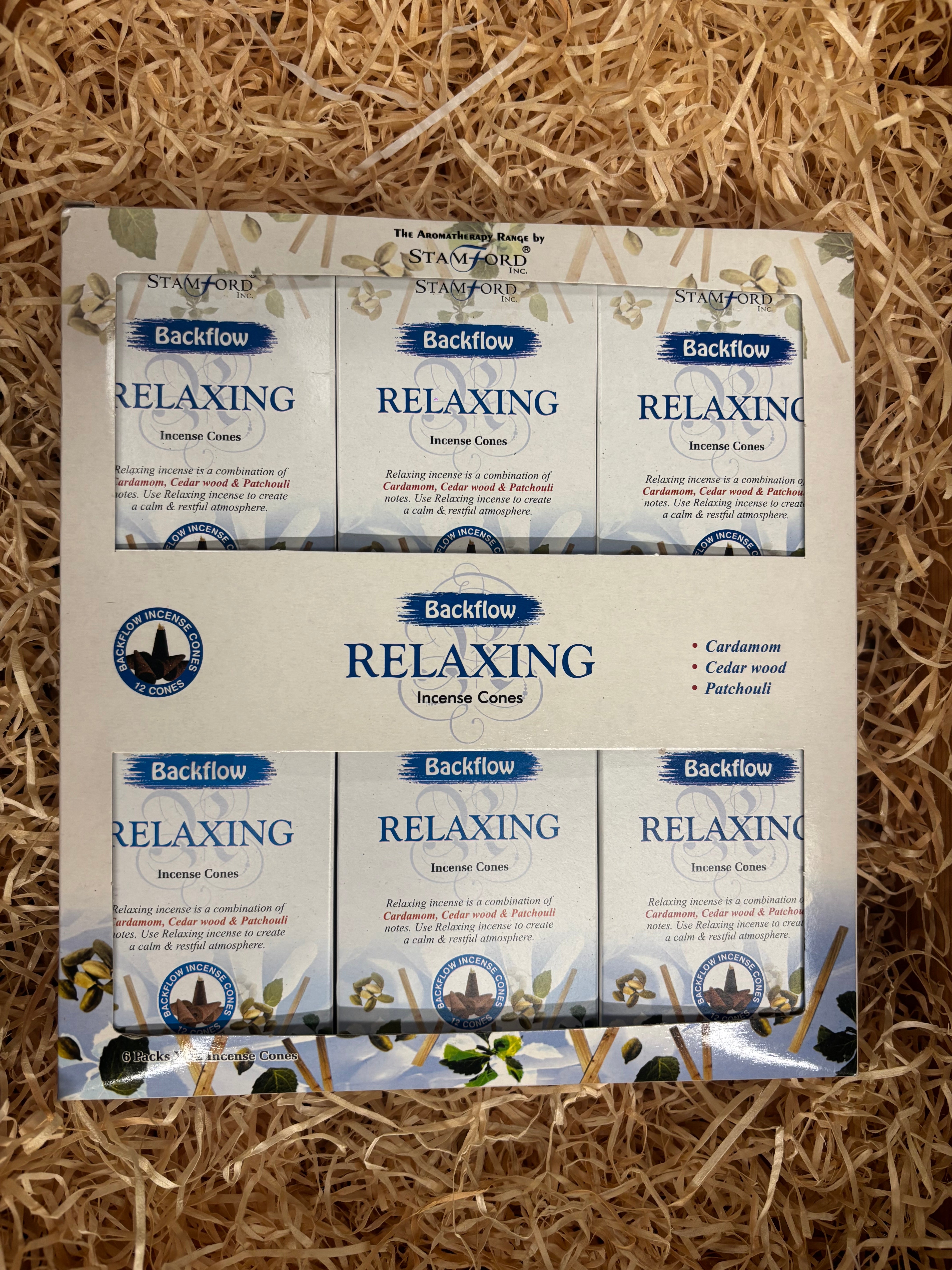 Stamford Relaxing Backflow Incense Cones (6 pack)