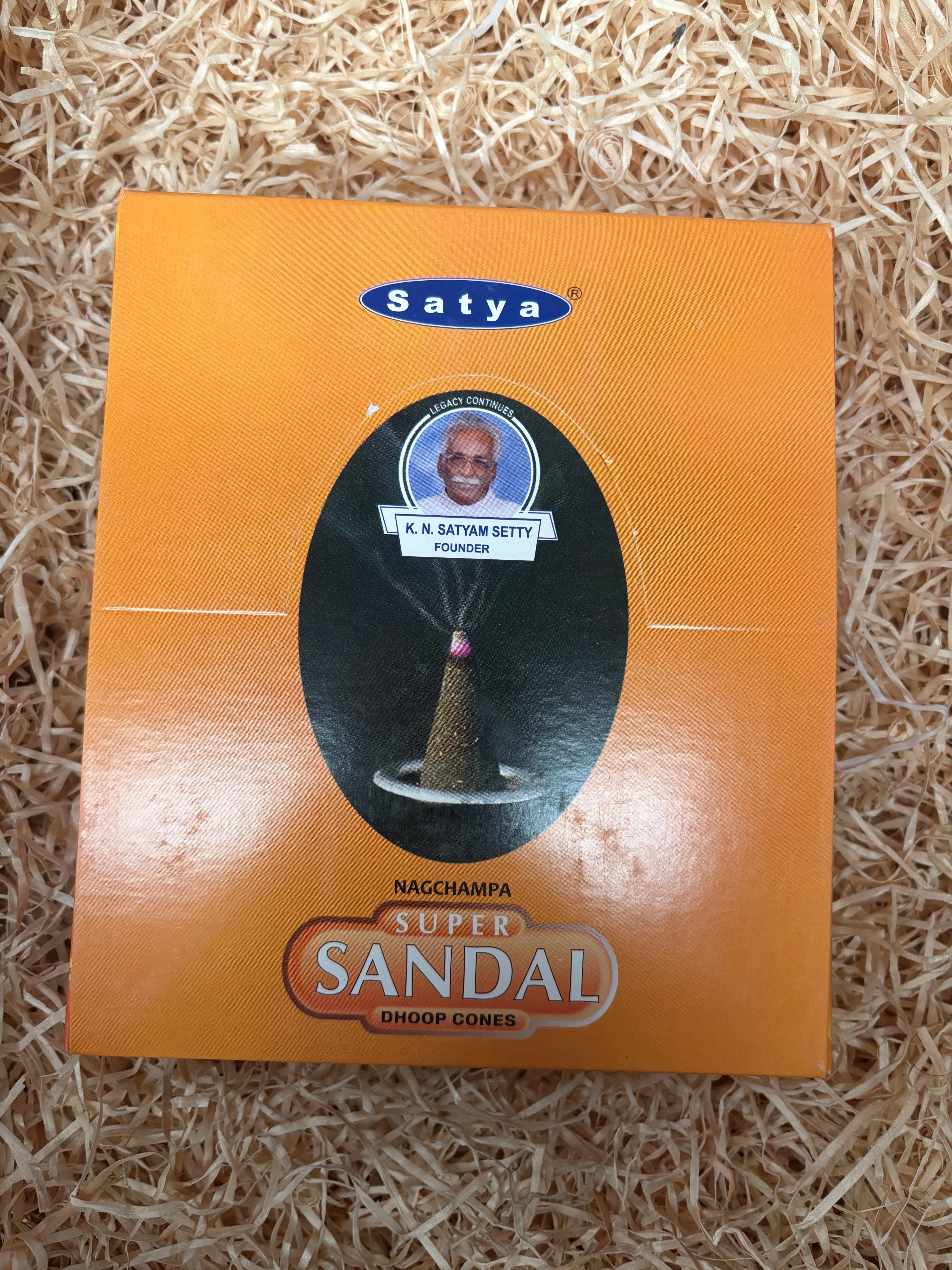 Satya Super Sandal Dhoop Cones (12 pack)