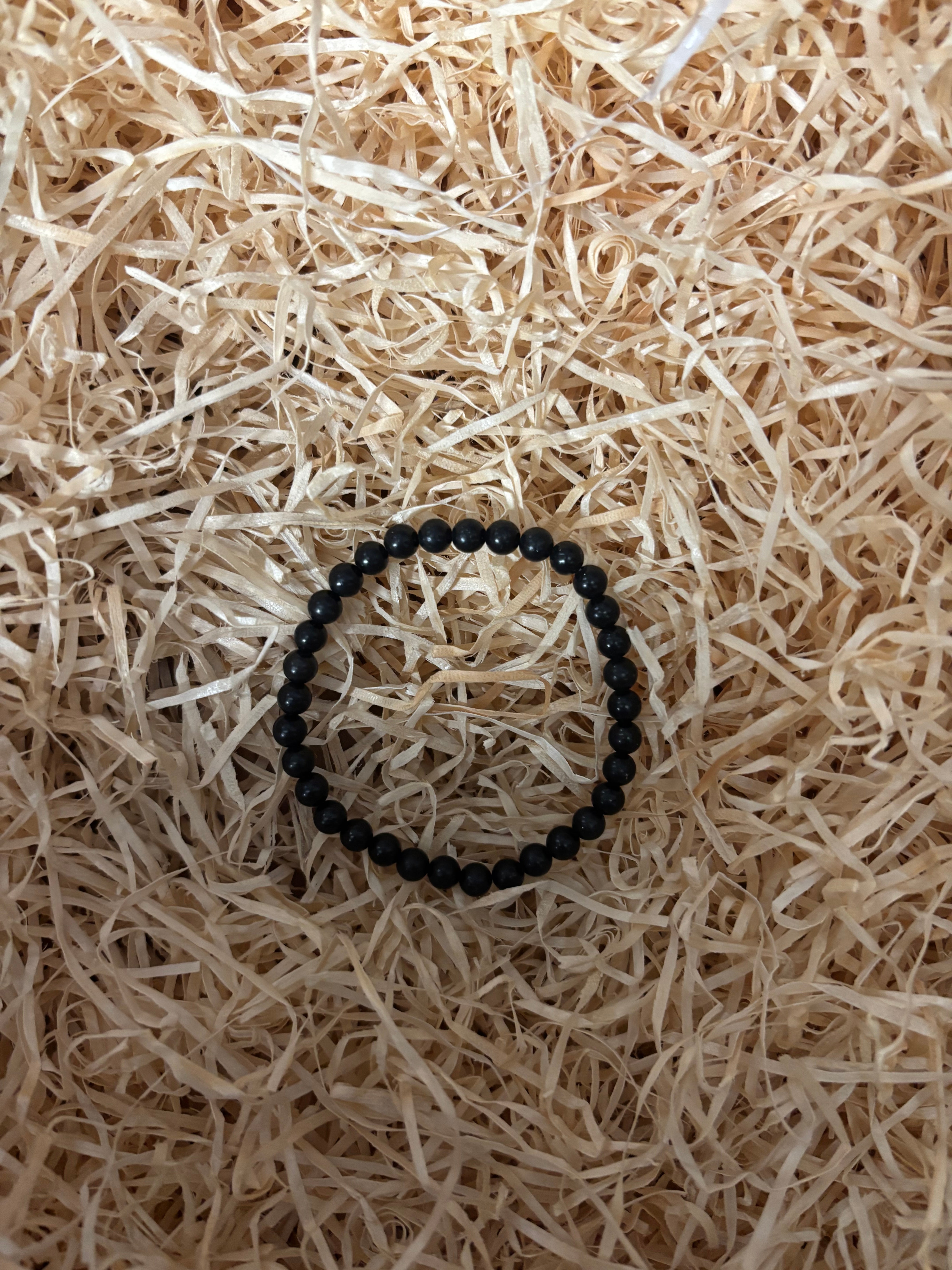 Shungite Small Bead Bracelet