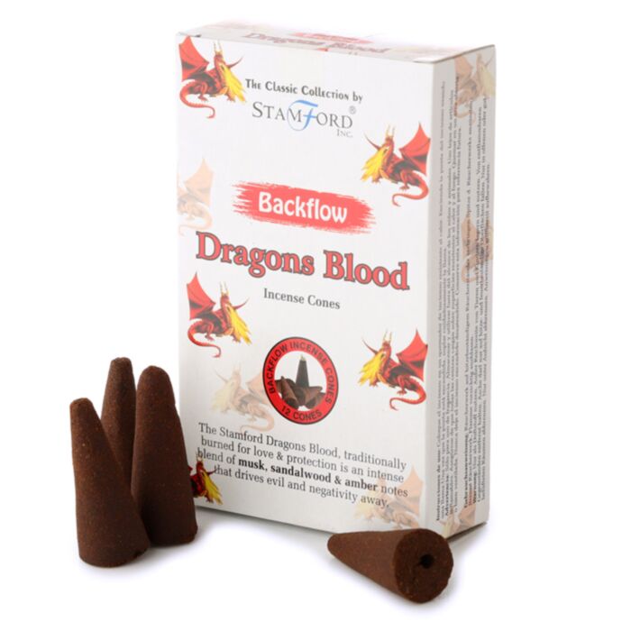 Stamford Dragon's Blood Backflow Incense Cones (6 pack)