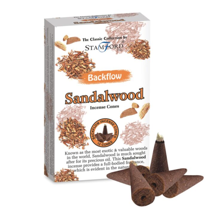 Stamford Sandalwood Backflow Incense Cones (6 pack)