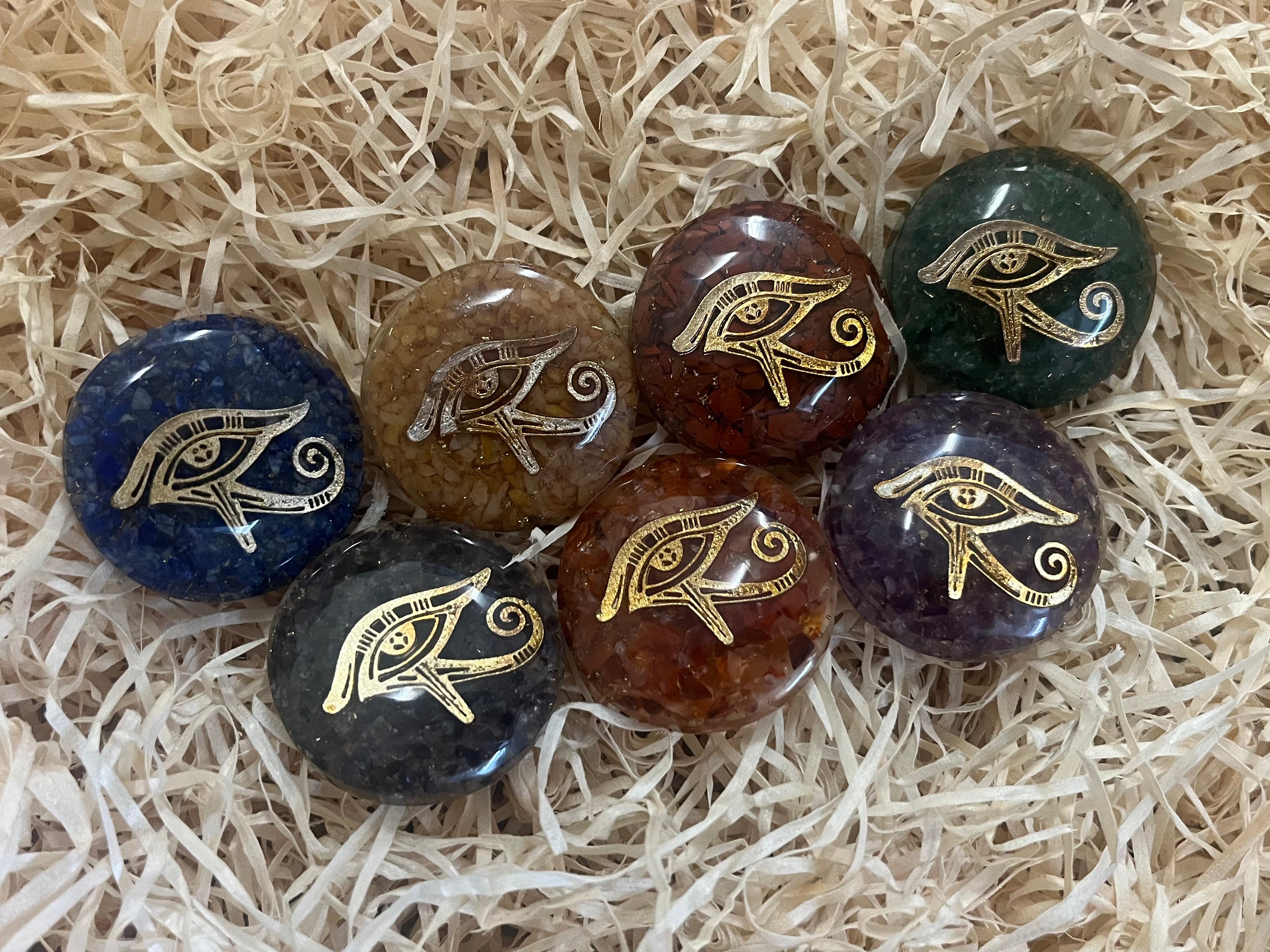 Organite Chakra Set in plastic pouch