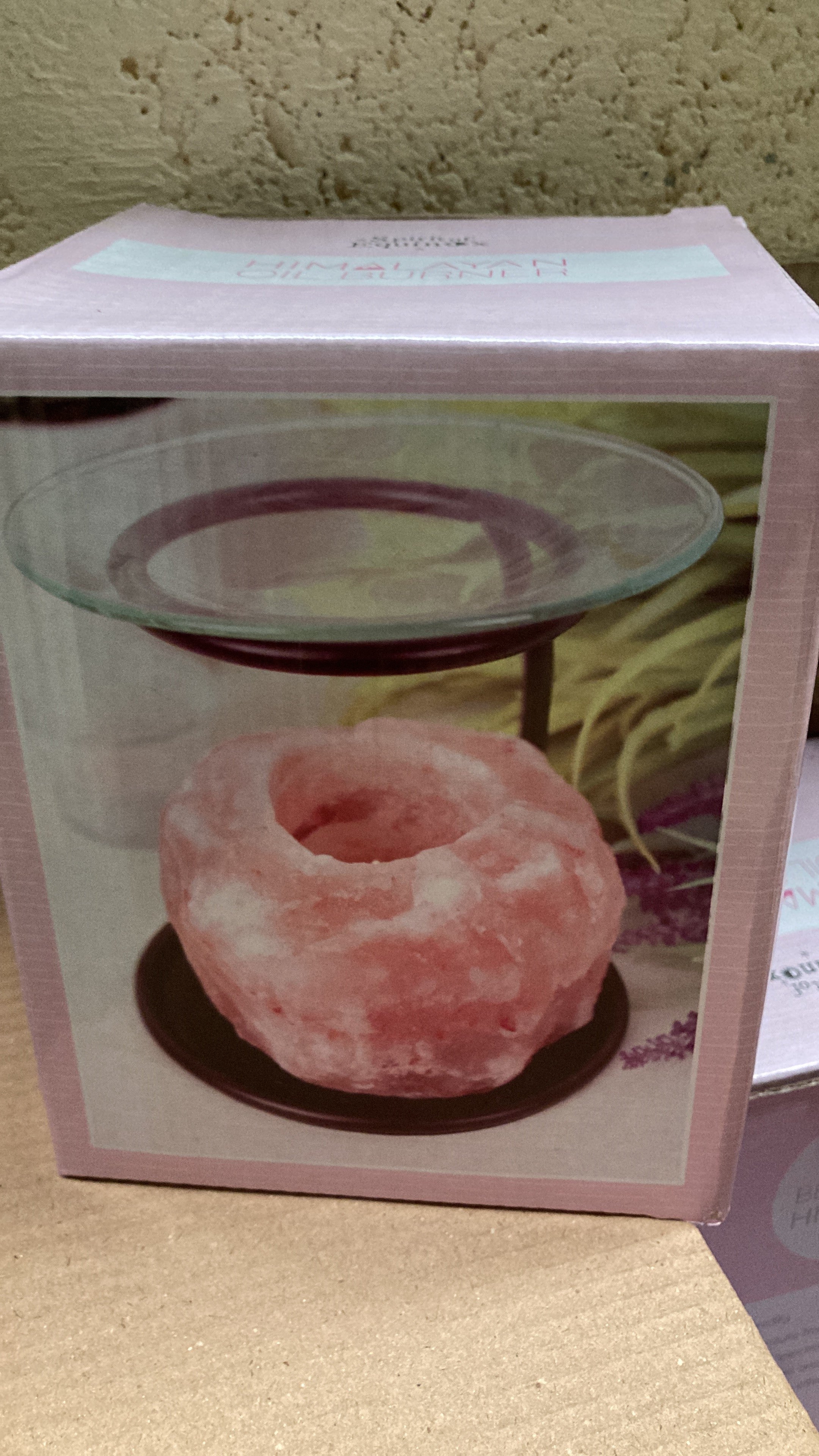 Salt Tealight Holder with Metal Stand