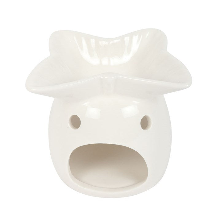 White Butterfly Ceramic Oil Burner