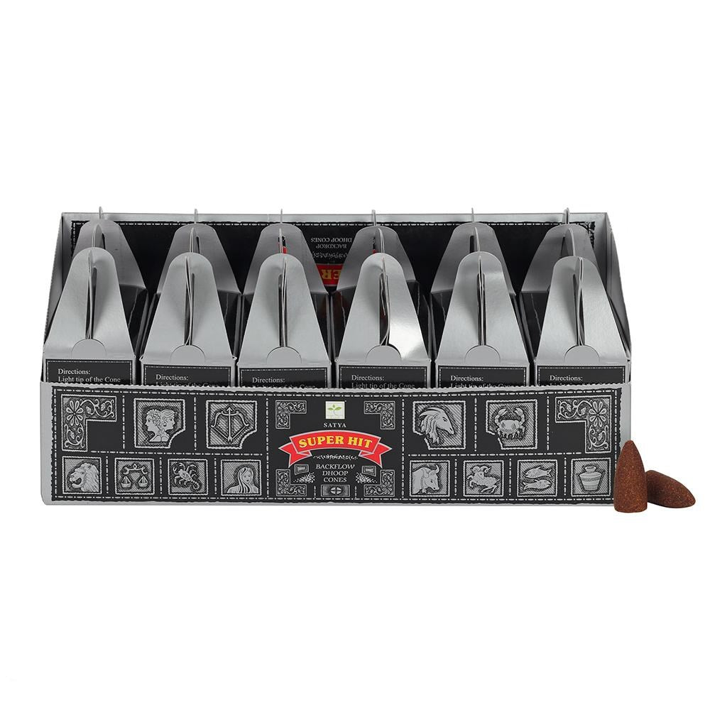Satya Superhit Backflow Dhoop Cones (6 pack)