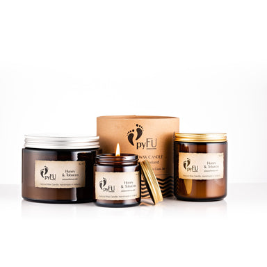 Natural Wax Candle - 02 Honey & Tobacco - pyFU