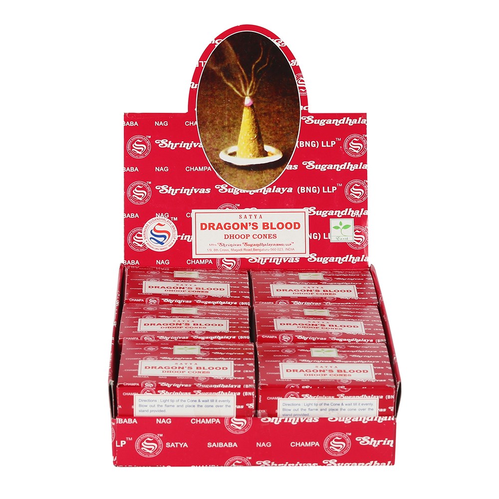 Satya Dragons Blood Dhoop Cones (12 pack)