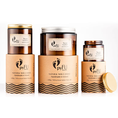 Natural Wax Candle - 10 Tuscan Leather - pyFU