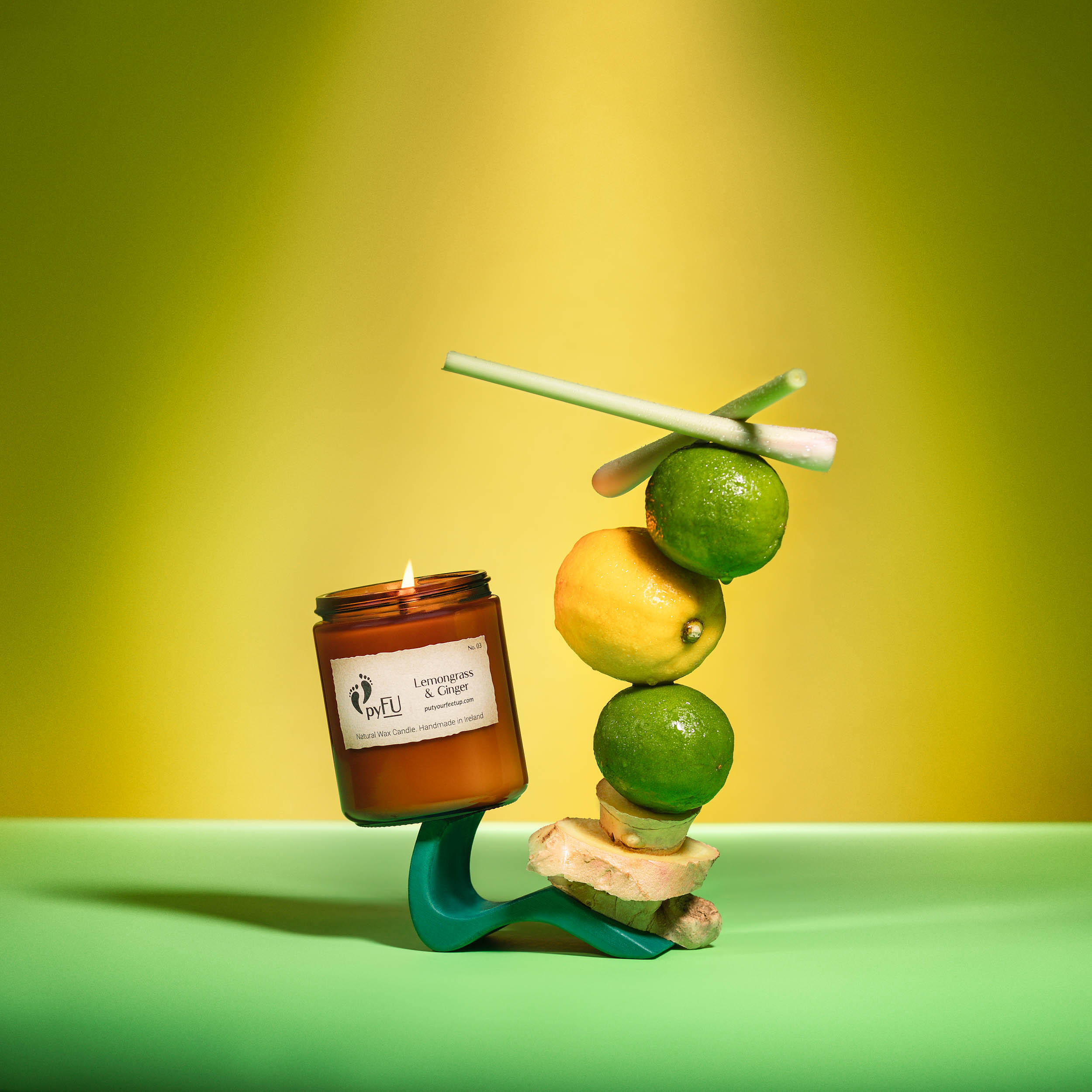 Natural Wax Candle - 03 Lemongrass & Ginger - pyFU
